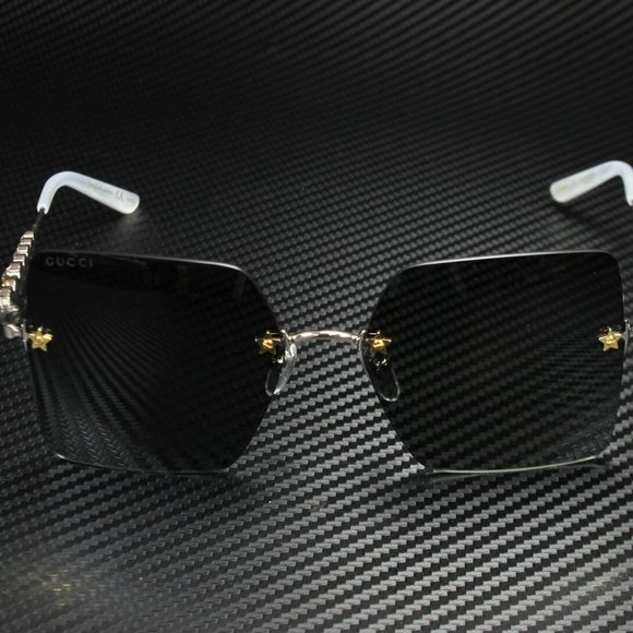 Gucci Silver 56mm Sunglasses